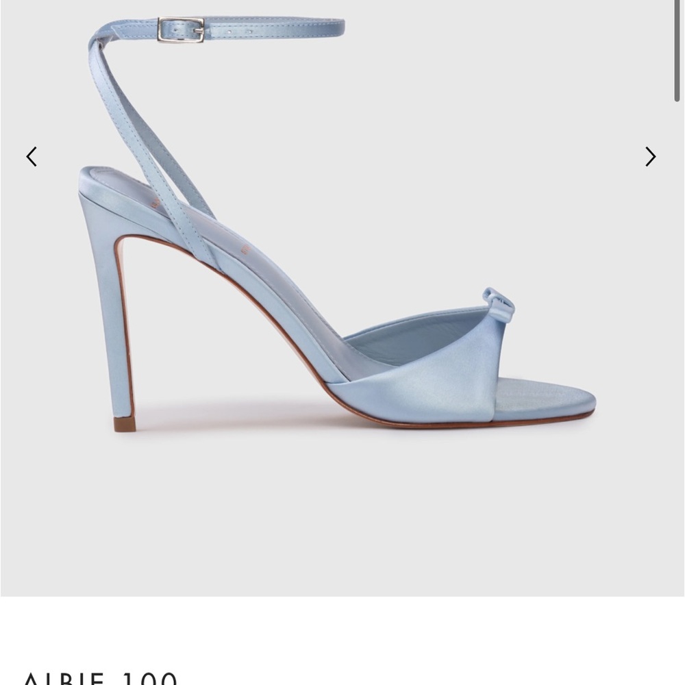 Albie 100 in Blue Fog Satin